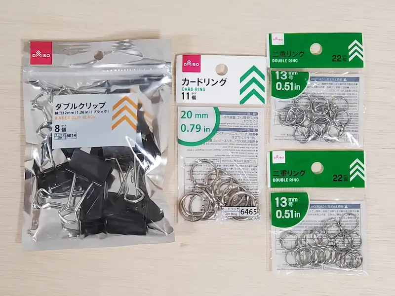 クリップ式吊り下げ棚に必要な材料