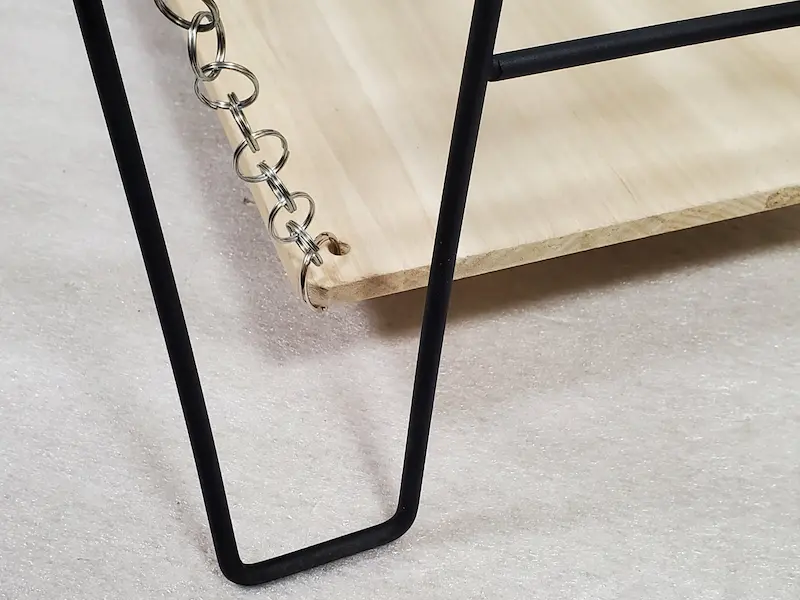 板材に取り付けたリング部分